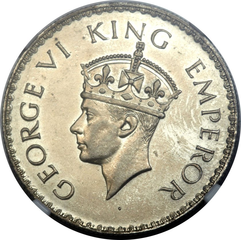 1939 King George VI One Rupee Silver Coin - Image 2
