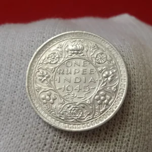1945 King George VI Quarter Rupee Silver Coin